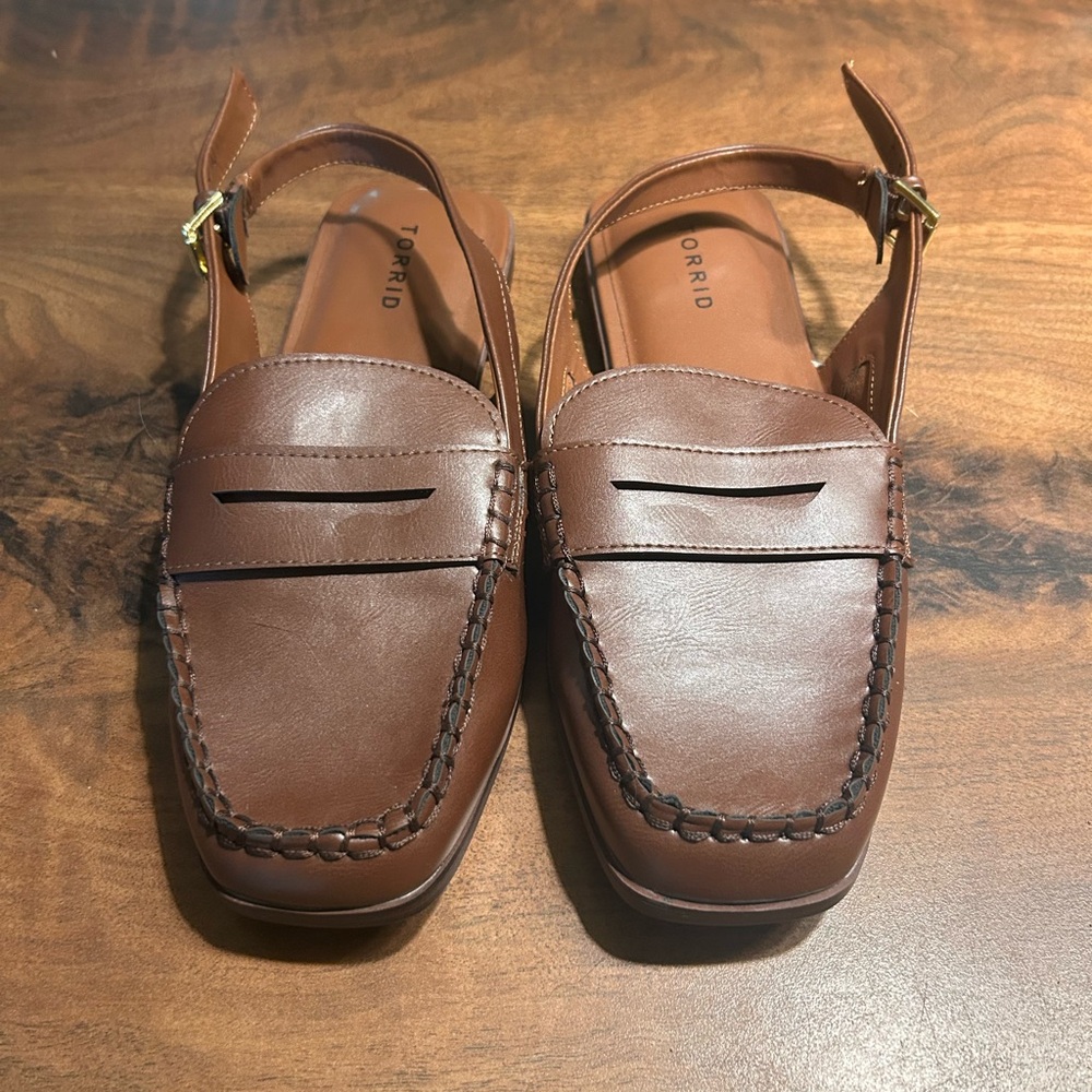 NEW Torrid Cognac Slingback Loafer - Picture 2 of 10